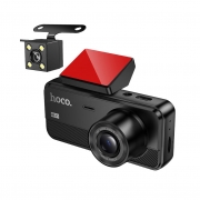 Видеорегистратор автомобильный Hoco DV15, 3 камеры, черный