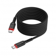 Кабель HOCO X59 Victory 60W Charging Data Cable Type-C на Type-C 3м, черный